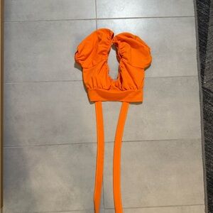 Boohoo Bright Orange Crop Top